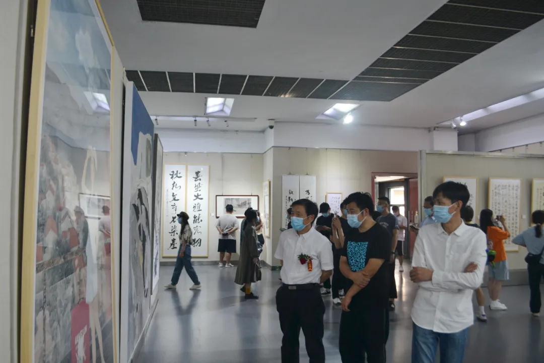 安徽省社科界庆祝建党百年书画展开幕(图6)